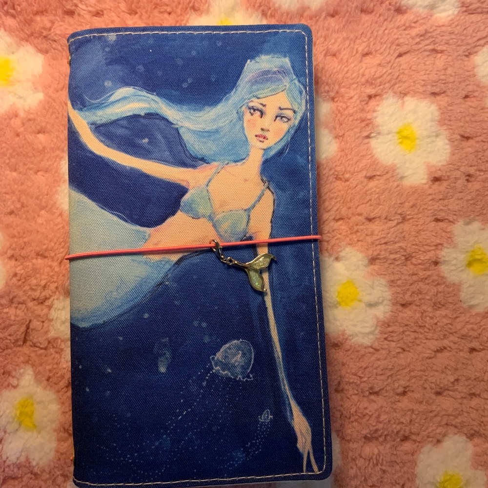 Travelers notebook mermaid themed. Jane Davenport *charm *5 inserts